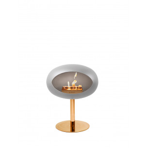 Ground Steel Low biopejs i nikkel farve med rose gold fod (50 cm) fra Le Feu