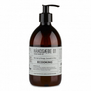 Håndsæbe 01 (500 ml) med duft af orange, lavendel og rose fra Ecooking