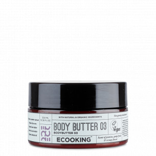Bodybutter 03 (300 ml) er en fed, fugtgivende creme fra Ecooking