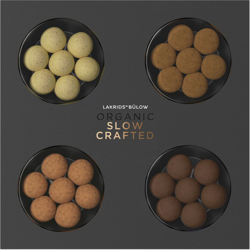 Slow Crafted Selection Box - Alle 4 jubilæumsvarianter fra Lakrids by Bülow samlet i flot æske