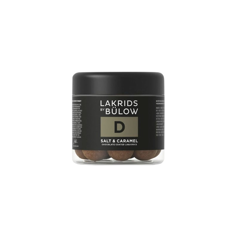 D - Salt & Caramel (125 gram) lille bøtte med lakridskugler fra Lakrids by Bülow