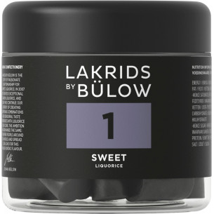 Nr. 1 - Sød Lakrids (125 gram) lille bøtte med lakridsstykker fra Lakrids by Bülow