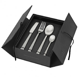 Hune bestiksæt (16 dele) i Brushed Satin med Hammered look fra Broste Copenhagen