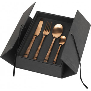 Hune bestiksæt (16 dele) i Copper Hammered fra Broste Copenhagen