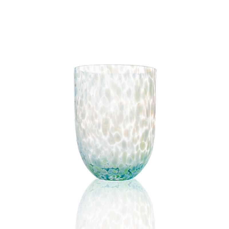 Confetti glas (250 ml) i Pacific farven (blå og grøn) fra Anna von Lipa