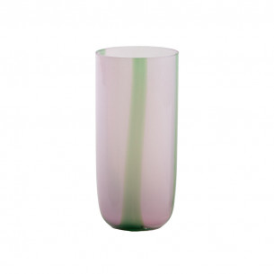 Flow Longdrink glas (400 ml) i Lilla med striber fra Kodanska