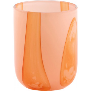 Flow glas (250 ml) i pink med røde striber fra Kodanska
