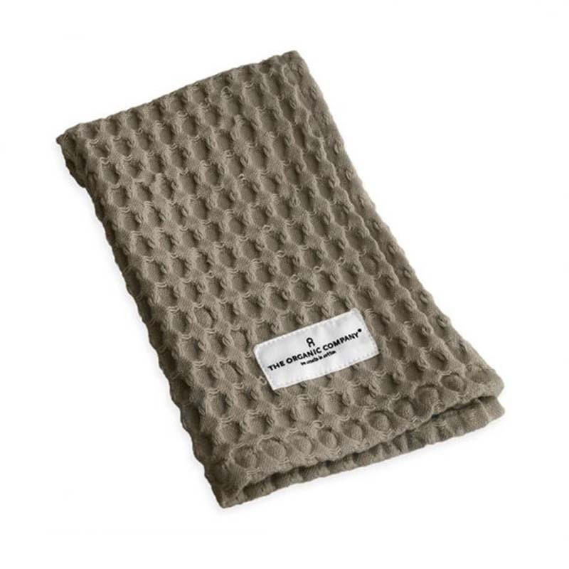 Big Waffle vaskeklud (25 x 40 cm) i Clay fra The Organic Company