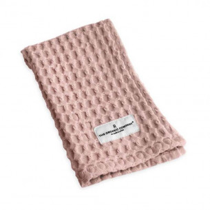 Big Waffle vaskeklud (25 x 40 cm) i Pale Rose fra The Organic Company