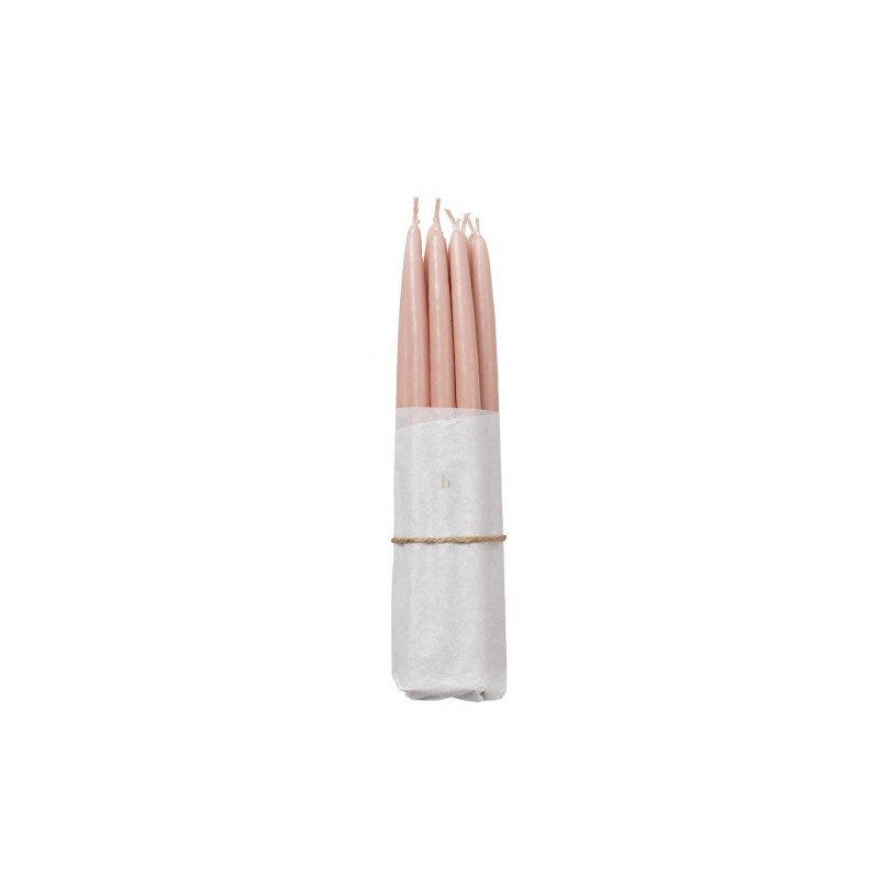 Dyppede kertelys (10 stk) i farven Apricot Dream fra Broste Copenhagen