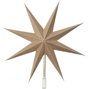 Juletræsstjerne (Ø: 30 cm) i Natural Brown fra Broste Copenhagen