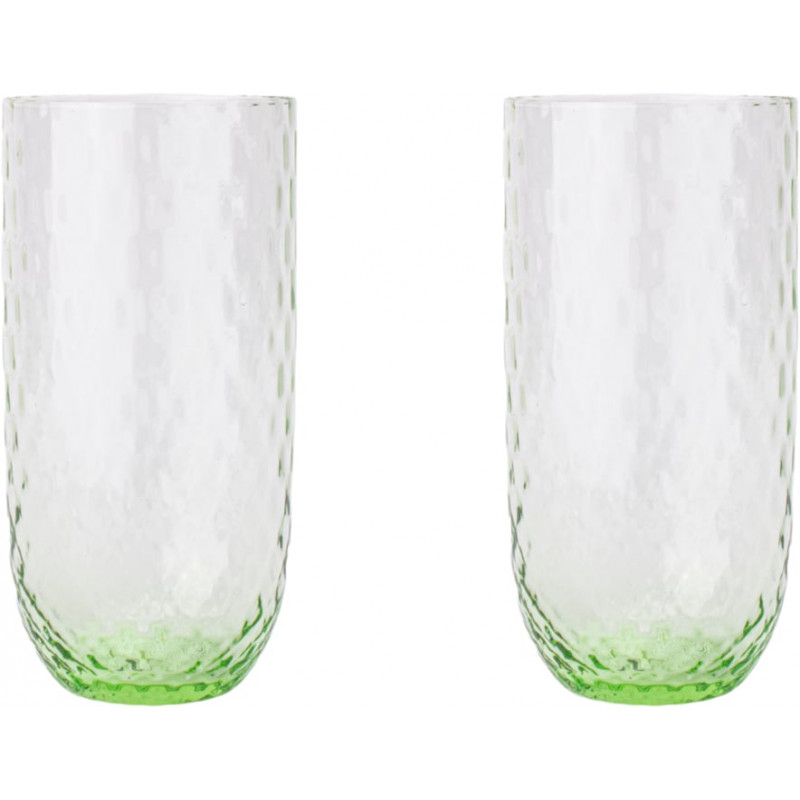 Harlequin Long Drink glas (450 ml) i lysegrøn fra Anna von Lipa