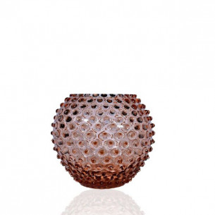 Hobnail Globe vase (Ø: 18 cm) i New Brown fra Anna von Lipa