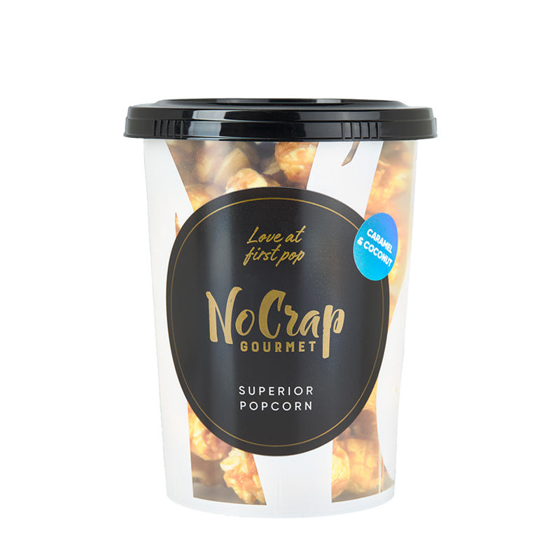 Popcorn med kokos og karamel (90 gram) fra NoCrap Gourmet Popcorn