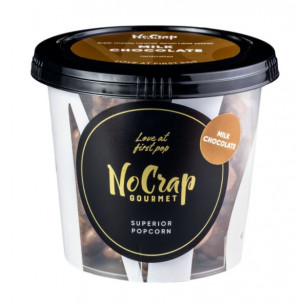 Popcorn med mælkechokolade og karamel (65 gram) fra NoCrap Popcorn