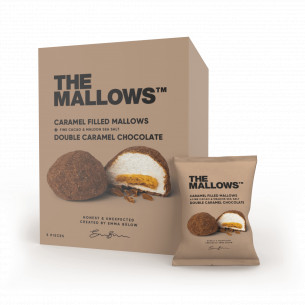 Double Caramel Chocolate skumfiduser (90 gram - 5 stk) fra The Mallows