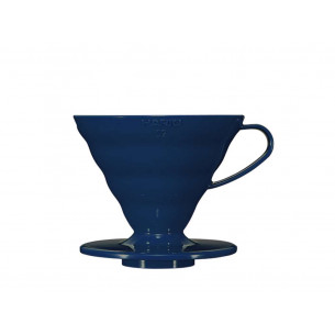 V60 Dripper i porcelæn (str. 02) i mørkeblå fra Hario