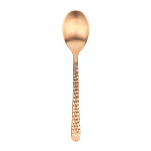 Hune spiseske (L: 20,5 cm) i farven Copper Hammered fra Broste Copenhagen