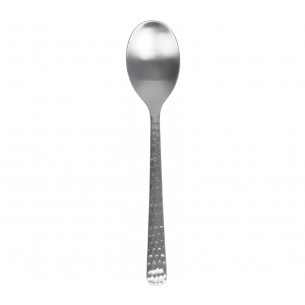 Hune spiseske (L: 20,5 cm) i brushed satin hammered fra Broste Copenhagen