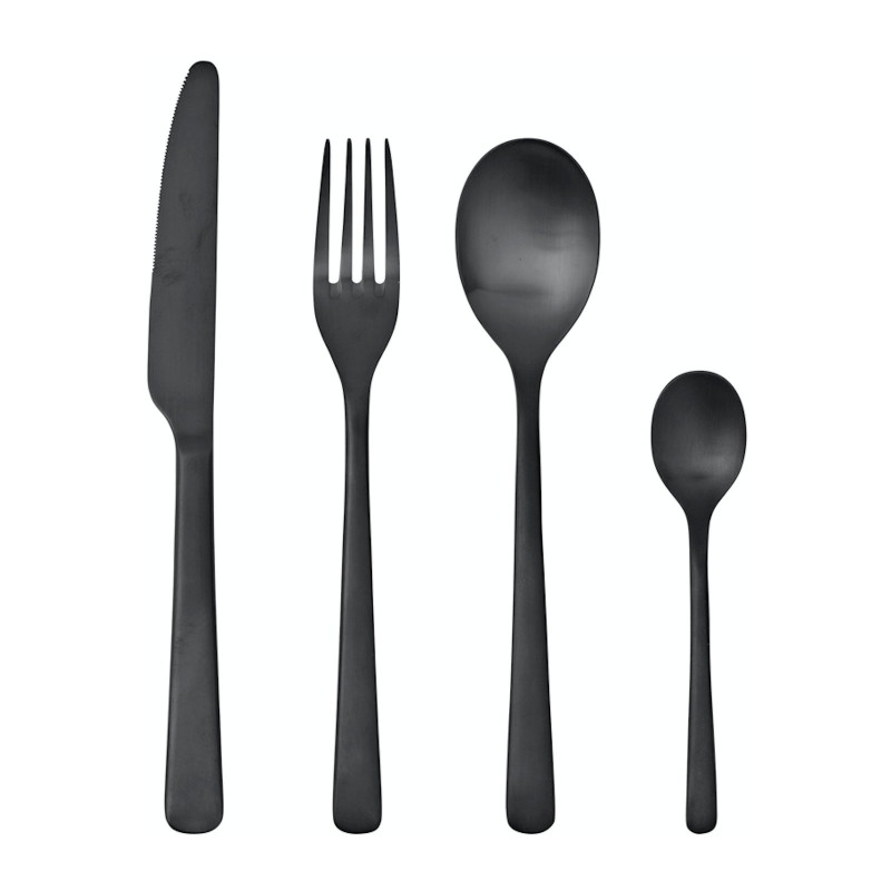 Hune bestiksæt (4 dele) i Titanium Mat Black fra Broste Copenhagen