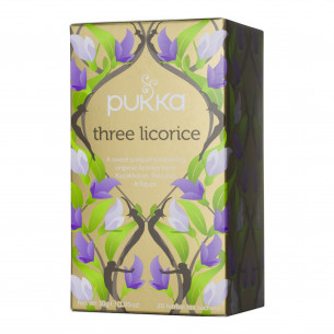 Three Licorice fra Pukka, 20 tebreve