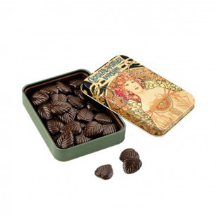 70% Mørk Chokolade blade i dåse fra Simon Coll (60g)
