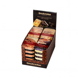 70% Mørk Chokolade blade i dåse fra Simon Coll (30g)