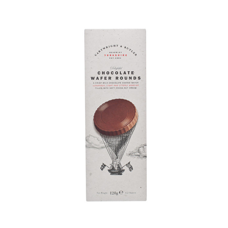 Chocolate Wafer Rounds (120 gram) fra Cartwright and Butler
