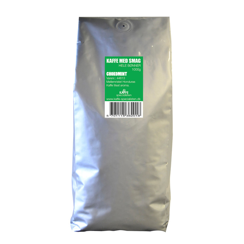 1 kg Kaffebønner med Choko mint smag fra Kaffe Specialisten
