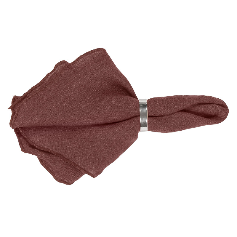 Broste Copenhagen 'Gracie' Hørserviet - Aubergine