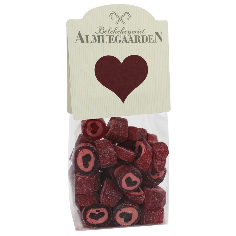 Hjerte Bolcher (140 gram) fra Almuegaarden