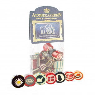 Søde Danske Bolcher (140 gram) - Motivbolsjer fra Almuegaarden