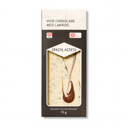 Økoladen Hvid Chokolade m/ lakrids - 75 gram