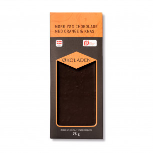 Mørk Chokolade m/ orange & knas - Økoladen