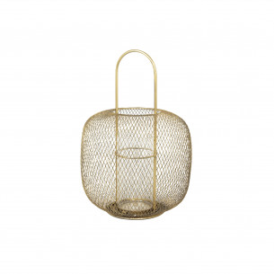 Broste Copenhagen 'Boden' Guld Lanterne - Ø29,5 cm