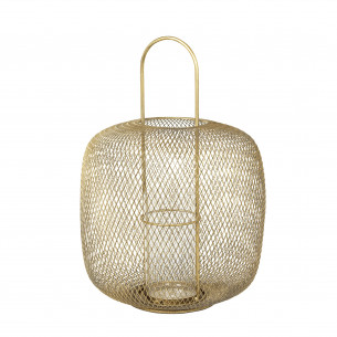 Broste Copenhagen 'Boden' Guld Lanterne - Ø33,5 cm
