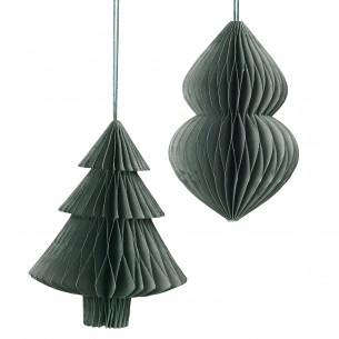 2 stk. 'Christmas Mix' Julepynt, thyme - Broste Copenhagen