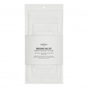 Økologisk Bomuld Vaskepose Sæt, natural white - 3 poser - The Organic Company