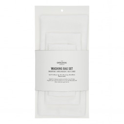 Økologisk Bomuld Vaskepose Sæt, natural white - 3 poser - The Organic Company