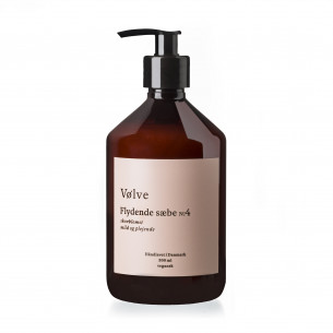 Flydende Sæbe No. 4 fra Vølve. Med skovblomster. Håndlavet i Danmark af økologiske ingredienser.