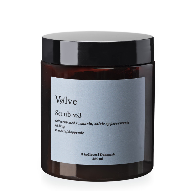 Scrub No. 3 fra Vølve, muskelafslappende. Håndlavet i Danmark af økologiske ingredienser.