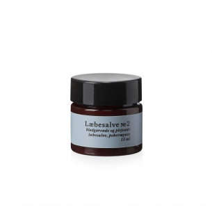 Læbesalve No. 2 med pebermynte fra Vølve. Håndlavet i Danmark af økologiske ingredienser.