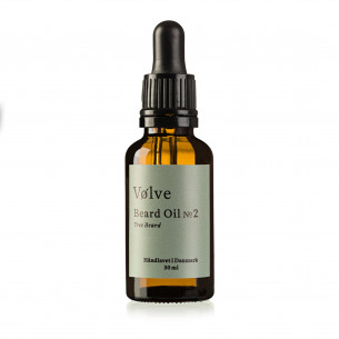 Skægolie No. 2 med tea tree og sandeltræ fra Vølve. Håndlavet i Danmark af økologiske ingredienser.