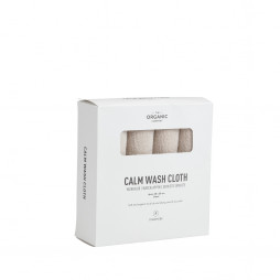 4 pak. CALM Vaskeklude fra The Organic Company. Farve: Stone