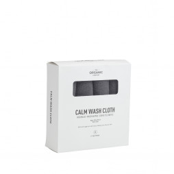 4 flotte vaskeklude fra The Organic Company. CALM vaskeklude. Dark Grey