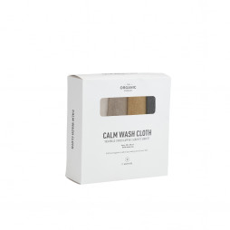 Smukke CALM vaskeklude i jordfarver fra The Organic Company. 4 stk i Earth Color Mix.