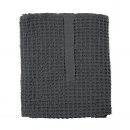 Lækkert badehåndklæde fra The Organic Company. BIG WAFFLE Dark Grey
