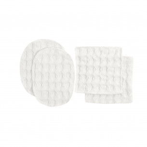 BIG WAFFLE rondeller, natural white, pakke med 4 stk. Fra The Organic Company
