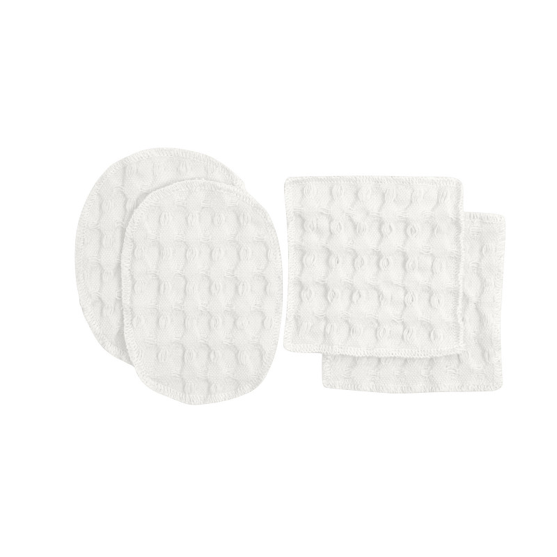 BIG WAFFLE rondeller, natural white, pakke med 4 stk. Fra The Organic Company