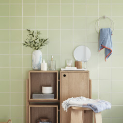 Du kan også bruge det strikkede viskestykke fra Hübsch som gæste håndklæde